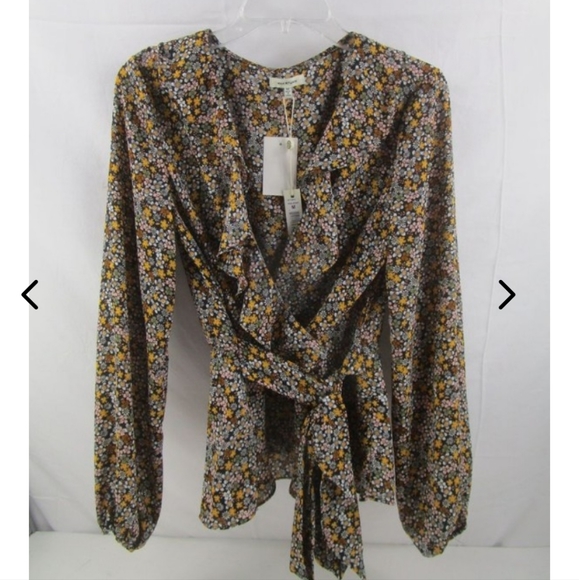 MAX STUDIO FLORAL BLOUSE M NWT - Picture 1 of 4